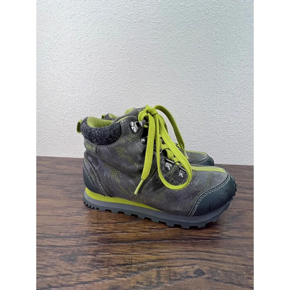 L.L. Bean Tek 2.5 Little Boys Gray/Green‎ 200 Gram Insulated Trail Boots Size 1